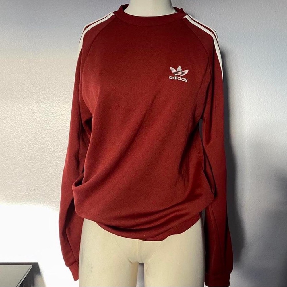 Adidas Burgundy Top with White Logo